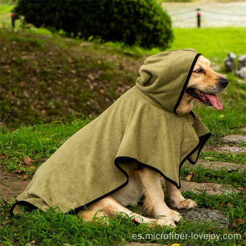 Albornoz de microfibra suave para perros